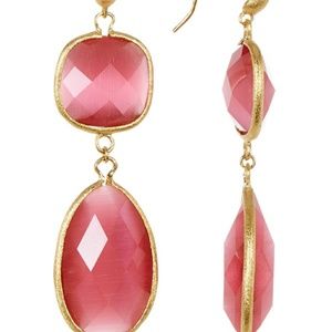 Rivka Friedman Faceted Cat's Eye Earrings